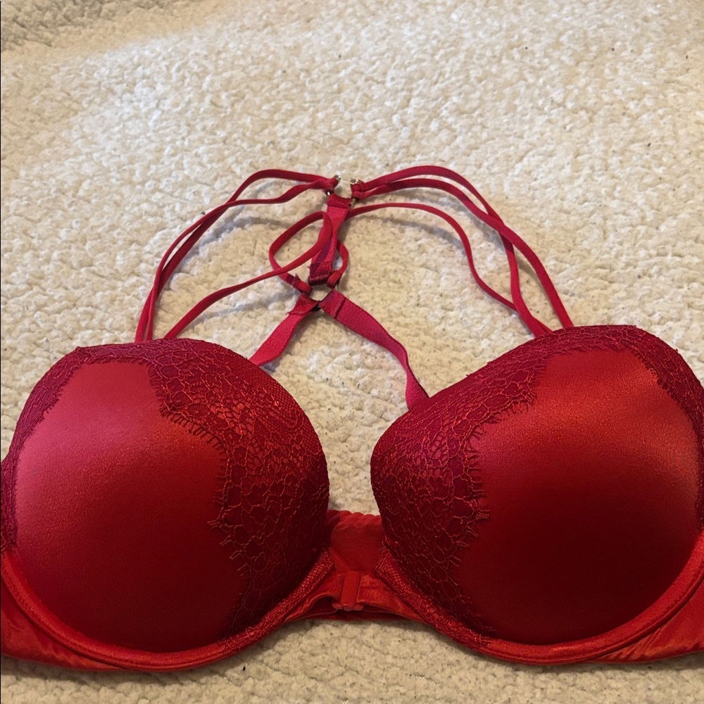 Victoria's Secret Strappy Red Lace Bra
